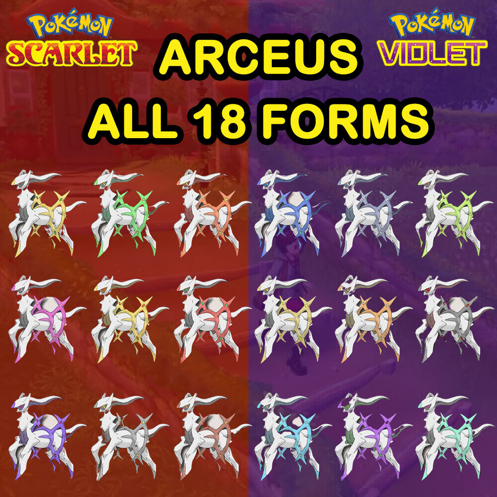 Pokemon Scarlet and Violet ✨Ultra Shiny✨ Arceus All Forms 6IV - Custom