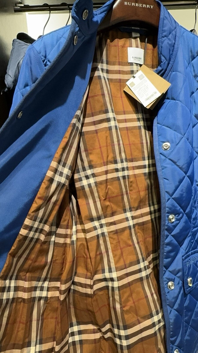 ジャケット BURBERRY Woman Jacket Blue 8100658 Authentic Burberry women rich blue color jacket US8 $1650+