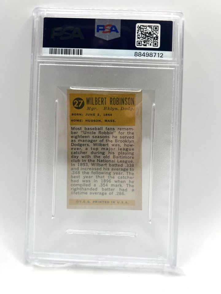 1963 Bazooka - #27 WILBERT ROBINSON - PSA 7 - Image 2 of 2