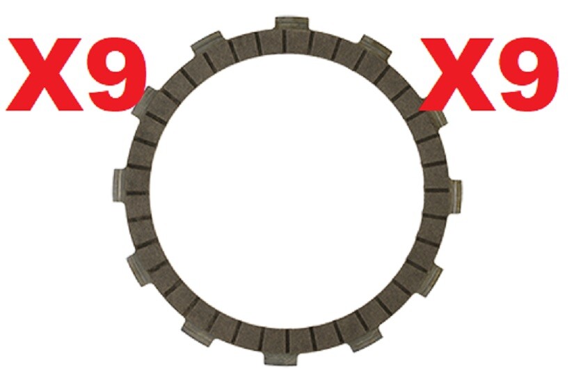 Kit de friction d'embrayage SBS standard contenant 9 disques pour moto ref 50172