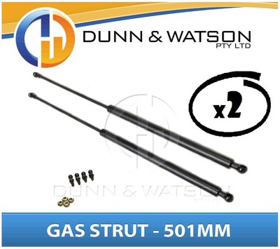 Dunn & Watson Gas Strut 501mm – 400N (8mm Shaft) For Bonnet, Caravan, Canopy, Toolbox