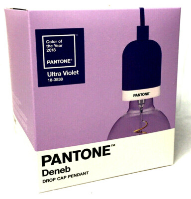 Pantone Deneb Drop Cap Pendant Light Fixture - Purple