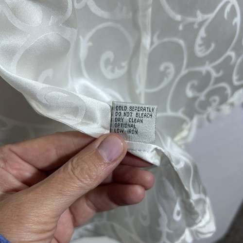 New Linda Hartman Classic Kimono Belted Robe 100% Silk Knee Length Belted White - Picture 6 of 7