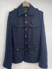 Zadig  Voltaire Womens Blazer Navy Blue Size 38 Military Inspired Tailored