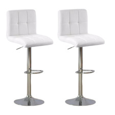 Bar Stools Gas Lift Swivel Stool Pub Club Cafe Breakfast Chair Faux Leather