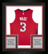 Framed Dwyane Wade Miami Heat Signed Nike 2024-25 City Edition Authentic Jersey
