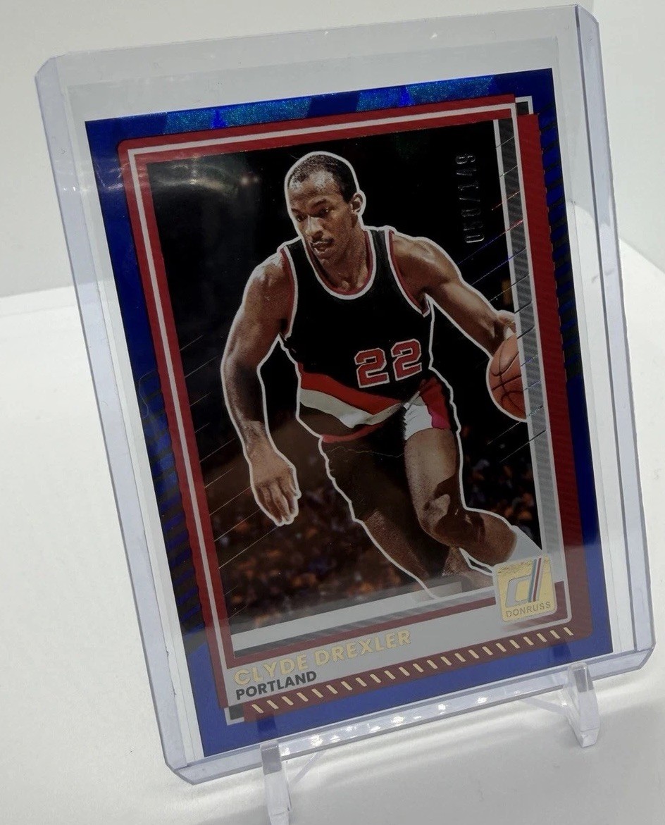 2020-21 Donruss Clyde Drexler Portland Trail Blazers #121 Serial /149 Parallel