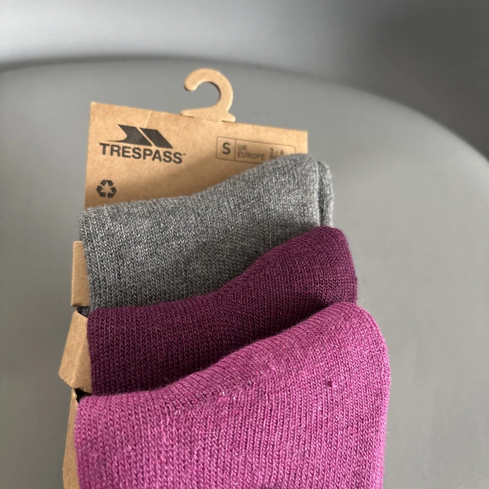 Trespass Damas Grueso Mezcla Lana Térmica Bota Calcetines Senderismo Esquí Invierno Reino Unido 3-6 Foto 2 de 4