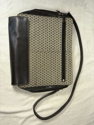 Liz Claiborne Crazy Horse Fluer de Lis Pattern Laptop Bag