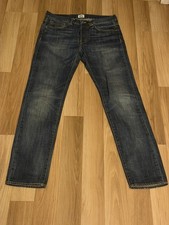 Edwin ED-80 Slim Tapered Jeans Blue Size 30x32 Faded Wash Japan Denim