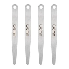 4pcs Metric Thickness Feeler Gauge 0.45mm Single Blade Tapered Feeler Gauge