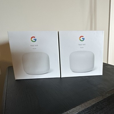 Set of Two Google Nest Wifi Wi-Fi Router GA01144-US White