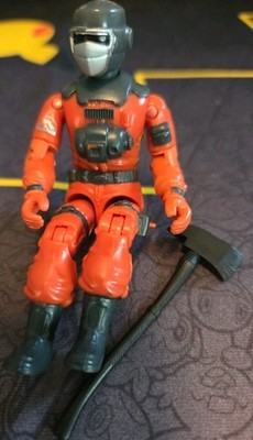 Vintage 1985 G.I. JOE Barbecue v1 Fire with  Fire Axe 3.75  Tight Clean Arah 