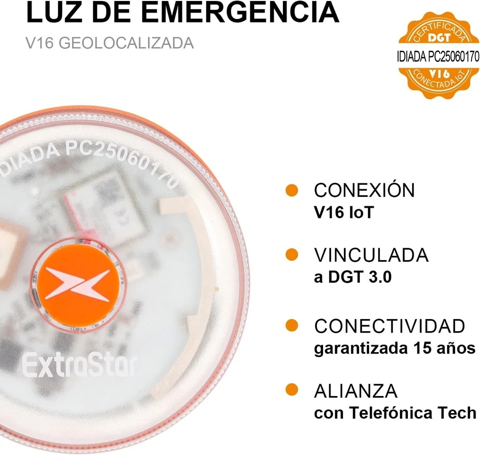 ⭐ Luz de emergencia V16 Conectada a DGT 3.0 con Geolocalización, Luz Señal ⭐ - Imagen 2 de 3