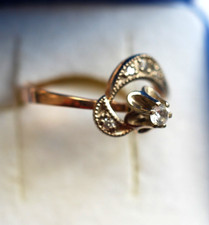 Goldener Ring. 585 Probe. Neu mit Etikett. Russisches Rotgold.