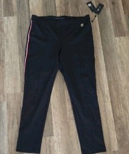 TOMMY HILFIGER THFLEX SLIM CHINO PANTS STRETCH WOMEN'S NAVY BLUE NWT 69 SZ L