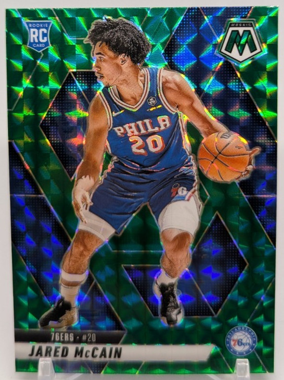 2024-25 Panini Mosaic Basketball Jared McCain Green Mosaic Prizm RC #228 - 76ers