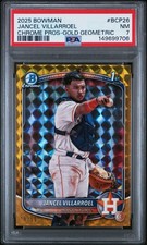 2025 Bowman Chrome Jancel Villarroel Gold Geometric /50 PSA 7 NM #BCP26