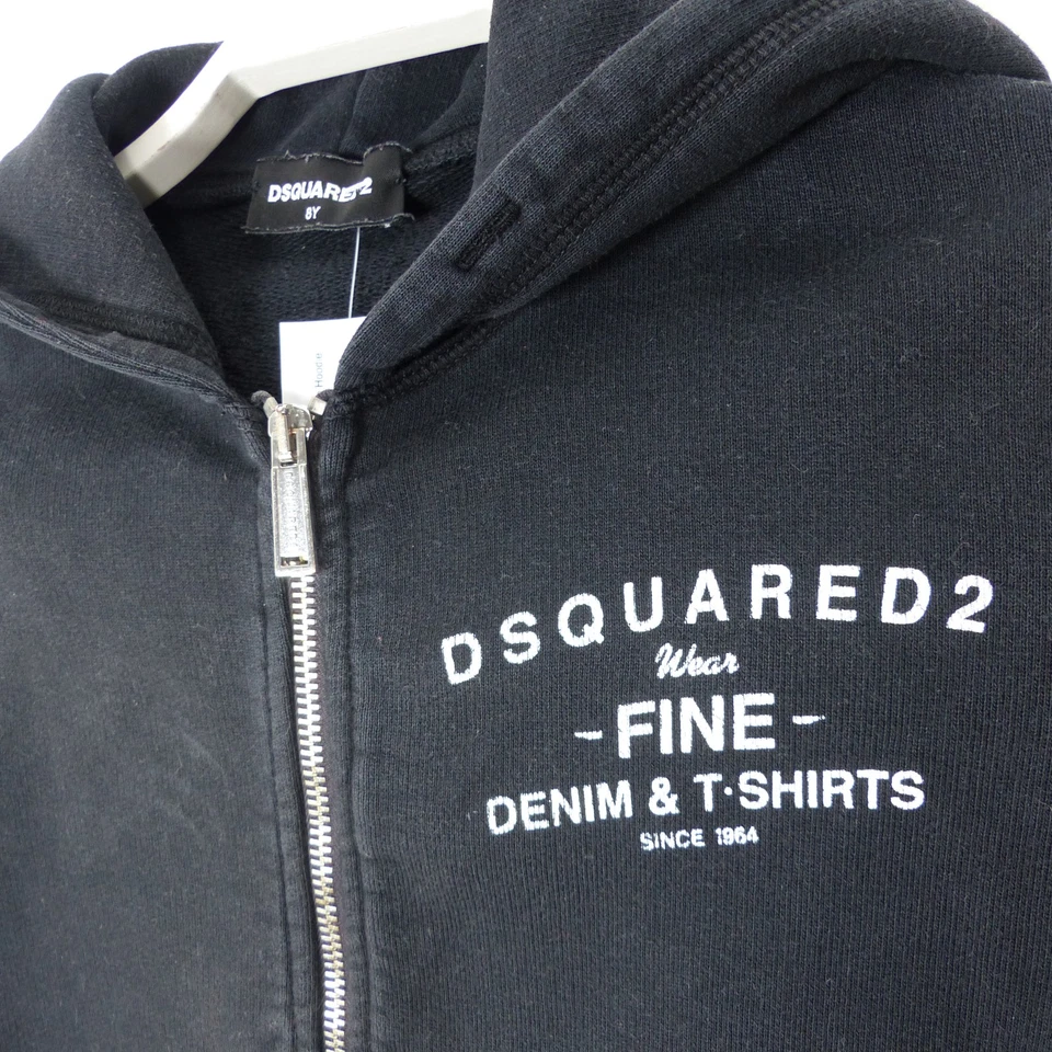 DSQUARED2 Sweatjacke Hoodie  Schwarz  Gr. 8  128  - Bild 2 von 3