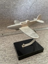 Ancien avion MCM Spitfire ✈️ poids de bureau avion ou serre-livres avec base en marbre