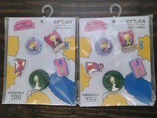 2-Pack Crocs x The Simpsons Collection Shoe Charms Set Jibbitz Homer Marge Ned