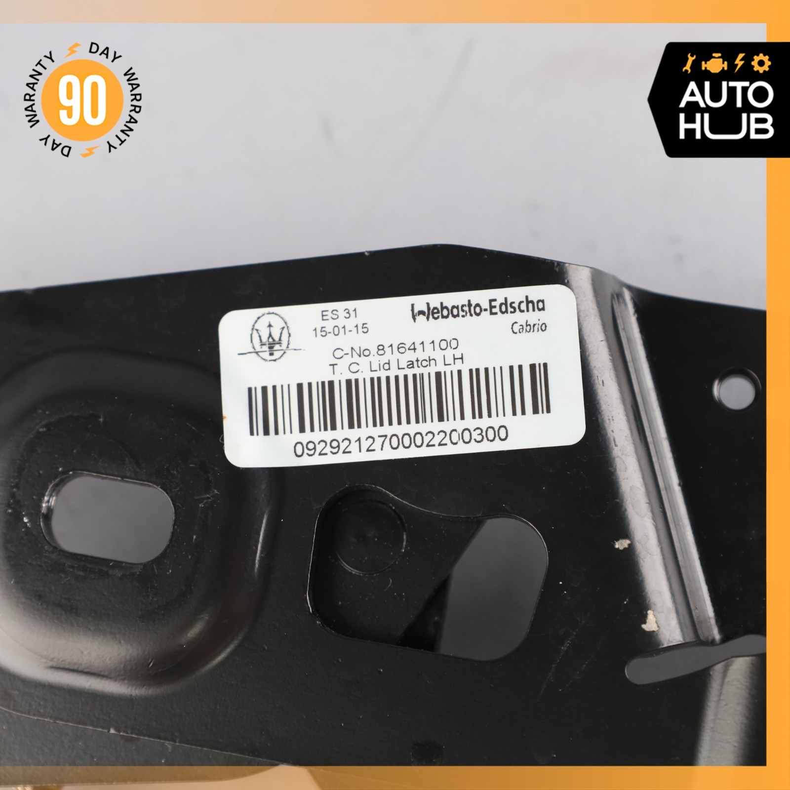 10-19 Maserati GranTurismo M145 Convertible Left Tonneau Cover Lock Latch OEM