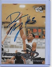Basketball Card IP auto NBA DEVEAN GEORGE 1999 Press Pass RC Augsburg Lakers