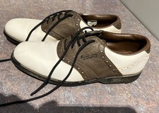 Footjoy Greenjoys Golf Shoes US Mens Size 10 M Model White  Tan Oxford 45518