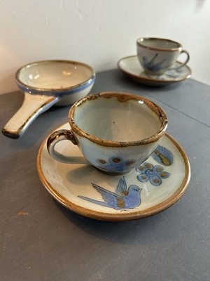Tonal Mexican Pottery Hand Painted