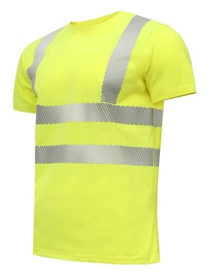 JURAL II Warnschutz PolycottonTShirt gelb 2XL 56 | Warnweste Reflektierend W...