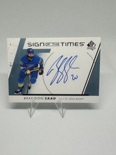 2022-23 SP Authentic - Sign of the Times Brandon Saad #SOTT-BS (AU)