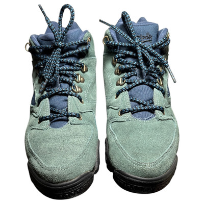 Vintage Reebok Hexalite Hiking Boots RARE Women's 8 Green Suede