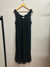 Roman Originals Black Sleeveless Maxi Dress - Size 18 - Chiffon Layered Occasion