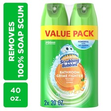 Scrubbing Bubbles Bathroom Grime Fighter 2 -Pack 40 Fluid ounce(s) Citrus Foam