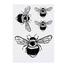 4 x 'Bumble Bee' Temporary Tattoos / Transfers TO00002747 