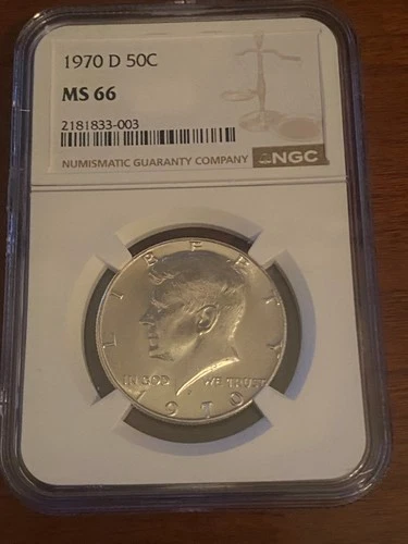1970-D KENNEDY  50c NGC MS 66