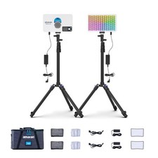amaran Pano 60c 2-Light Kit Panel Lights,60W RGBWW Full Color LED Video Studi...