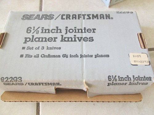 NOS SEARS/CRAFTSMAN 6 1/8 in. JOINTER PLANER KNIVES Set of 3 92293 Instructions - Picture 5 of 5