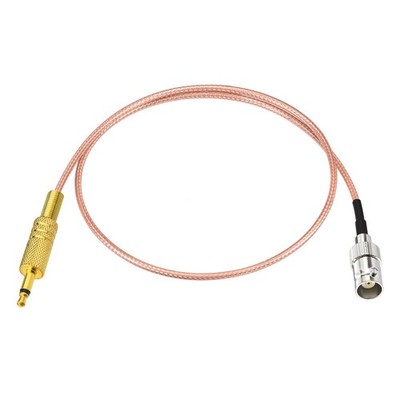 Bnc Female To 3.5mm 1/8 Mono Ts Male Plug Stereo Adapter Coaxial Power Audio Ca