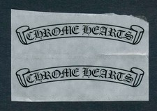 2 AUTHENTIC 3.5" CHROME HEARTS CLEAR STICKERS - BRAND NEW