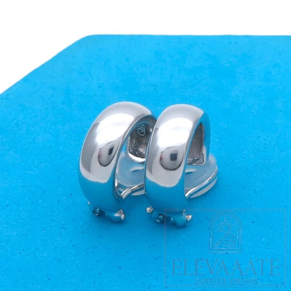 Tiffany & Co. Hoop Clip-On Earrings Silver SV925 Vintage Jewelry from Japan - Image 3 of 4