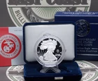 2025 "P" American SILVER Eagle 250th Anniversary *MARINE CORPS* Privy Box & COA