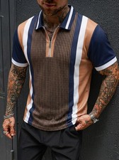 Men's Polo Shirt Casual Short Sleeve Golf Shirt Summer Vacation Beach Shirts