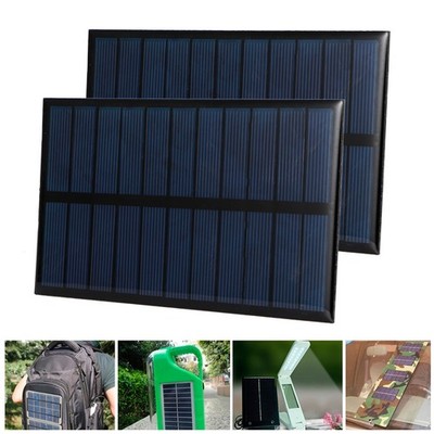 2x Mini Polysilicon Solar Panel DIY Battery Charger Solar Power Charger Pane SET