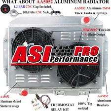 3-Rows Radiator Shroud&Fan&Relay for 1958-74 AMC Rambler/Javelin AMX/SST/DPL V8