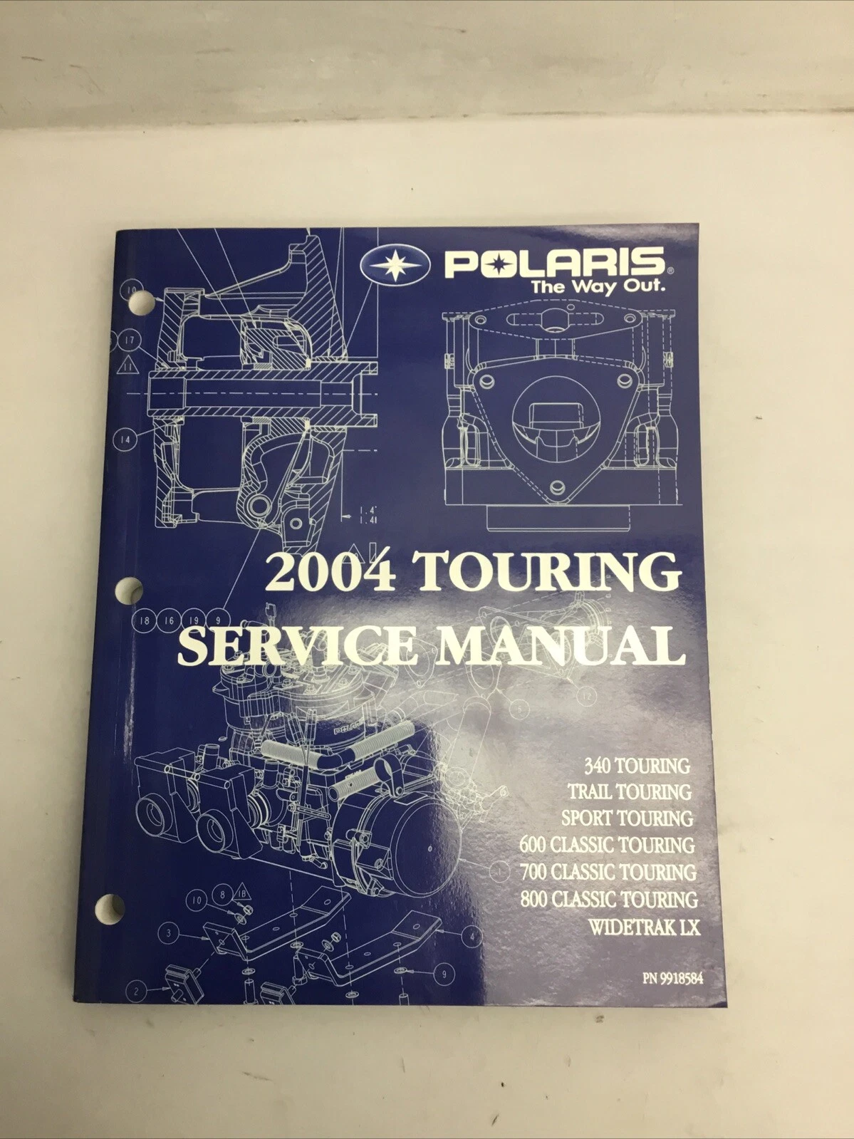 9918584 Polaris Trail Sport Classic Touring Snowmobile Service Manual 2004