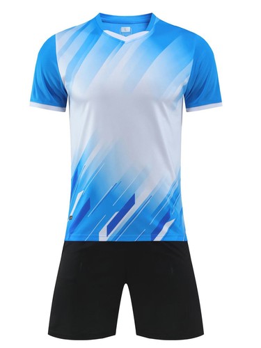 Boys Set Badminton Tracksuit V-neck Uniform Football T-shirt Soccer Outfits - Picture 14 of 60
