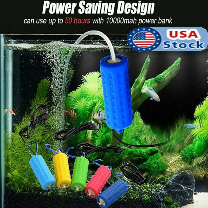 Portable Mini USB Aquarium Fish Tank Oxygen Air Pump Mute Energy Saving  Supplies Accessories 