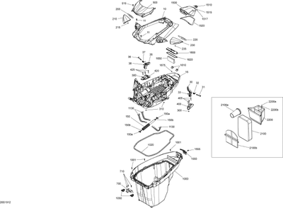 Sea-Doo 2018 GTX 230 Rear Bin Organizer 295100755 OEM for sale  