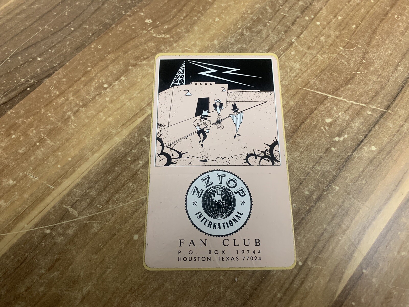 ZZ Top Fan Club Sticker Bumper Sticker Vtg ZZ Top International Fan